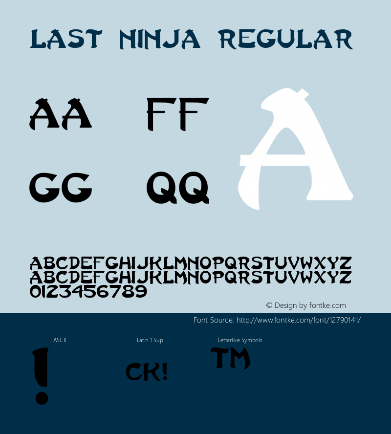 Last Ninja Regular 1.0图片样张