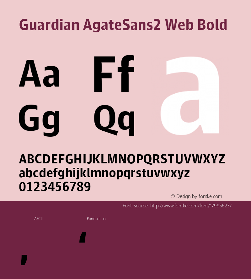 Guardian AgateSans2 Web Bold Version 001.002 2011图片样张