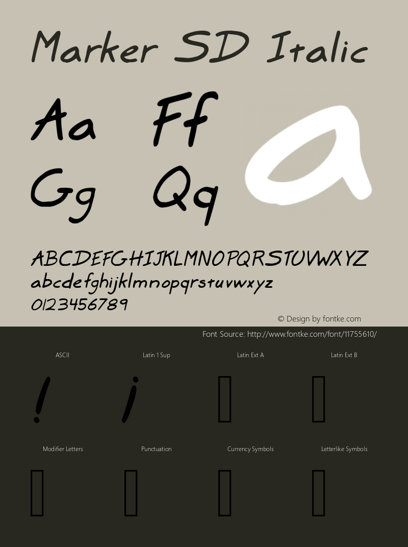 Marker SD Italic Version 1.4 2009图片样张