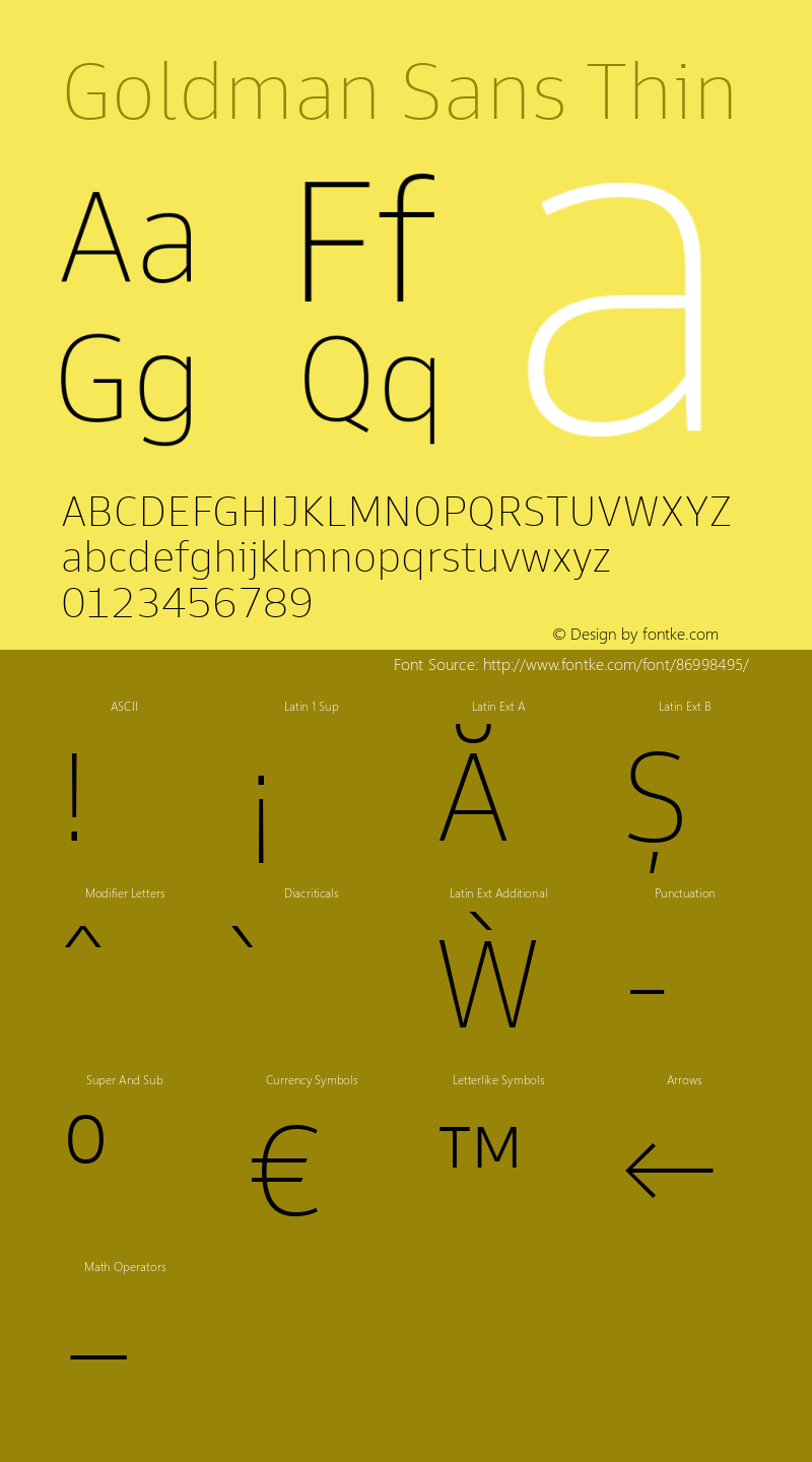 Goldman Sans Thin Version 1.100图片样张