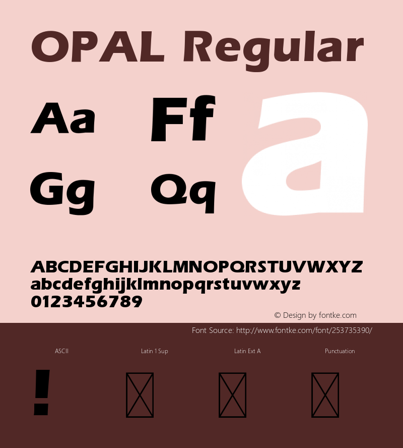 OPAL Version 1.001;Fontself Maker 3.5.7图片样张