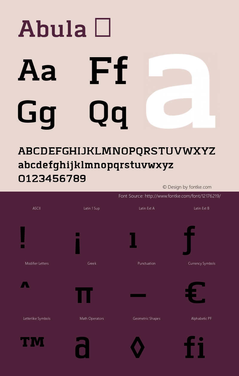 Abula ☞ Version 1.000;com.myfonts.easy.typesketchbook.abula.regular.wfkit2.version.4dYk图片样张