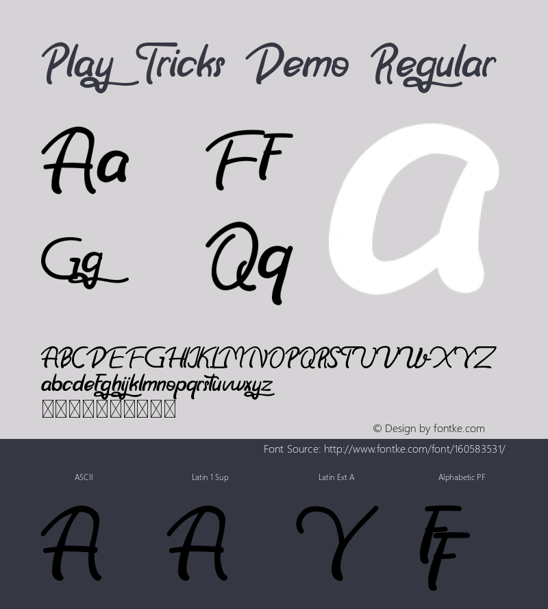 Play Tricks Demo Version 1.002;Fontself Maker 3.5.4图片样张