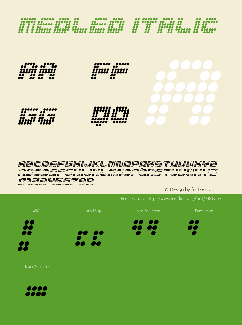 MedLed Italic Version 1.00图片样张