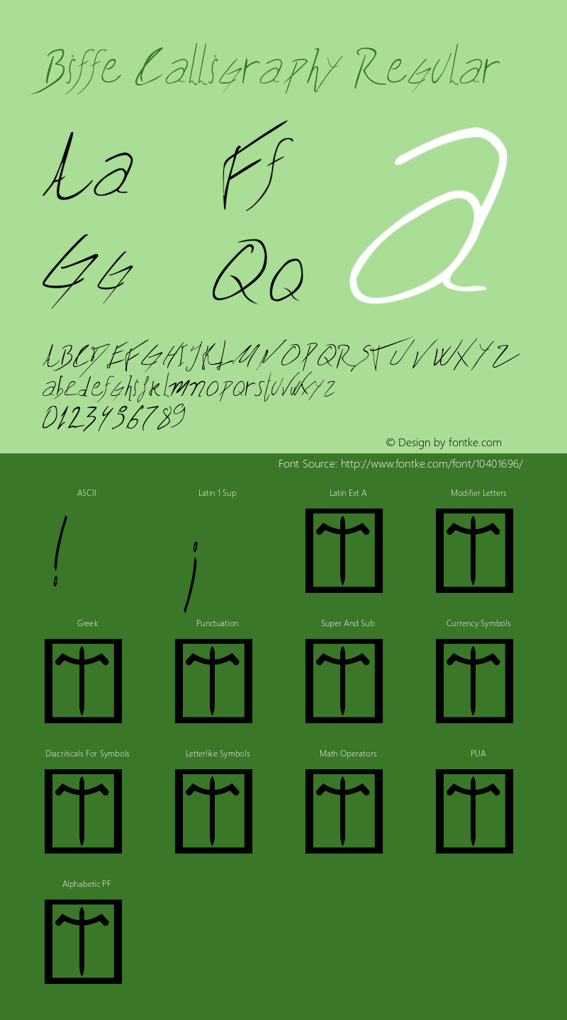 Biffe Calligraphy Regular Version 1.0图片样张