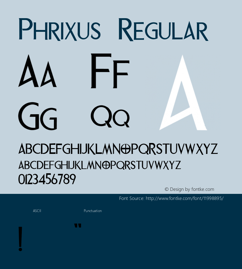 Phrixus Regular 001.000图片样张