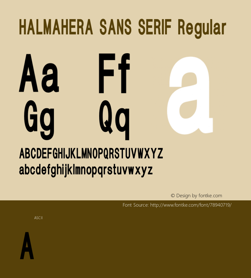 HALMAHERA SANS SERIF Version 1.00;November 22, 2019;FontCreator 11.5.0.2422 64-bit图片样张