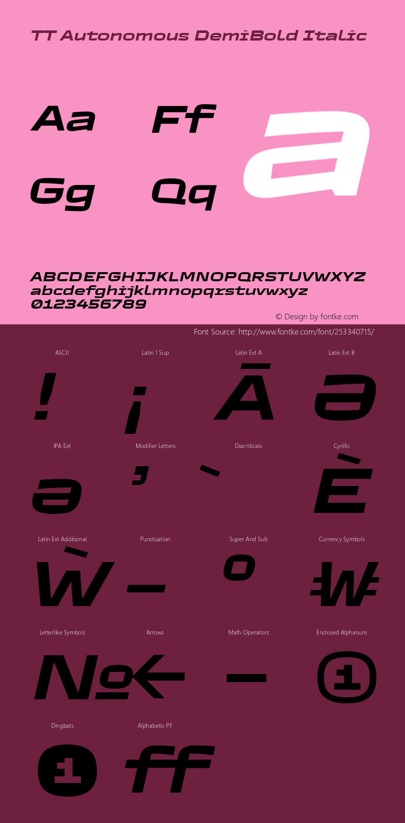 TT Autonomous DemiBold Italic Version 1.010.28052021图片样张