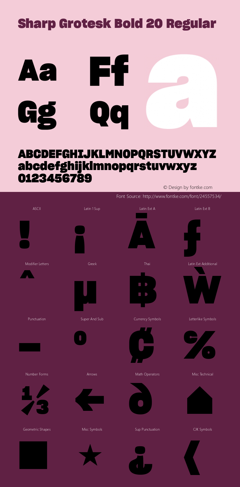 Sharp Grotesk Bold 20 Regular Version 1.001;PS 1.000;hotconv 16.6.51;makeotf.lib2.5.65220图片样张