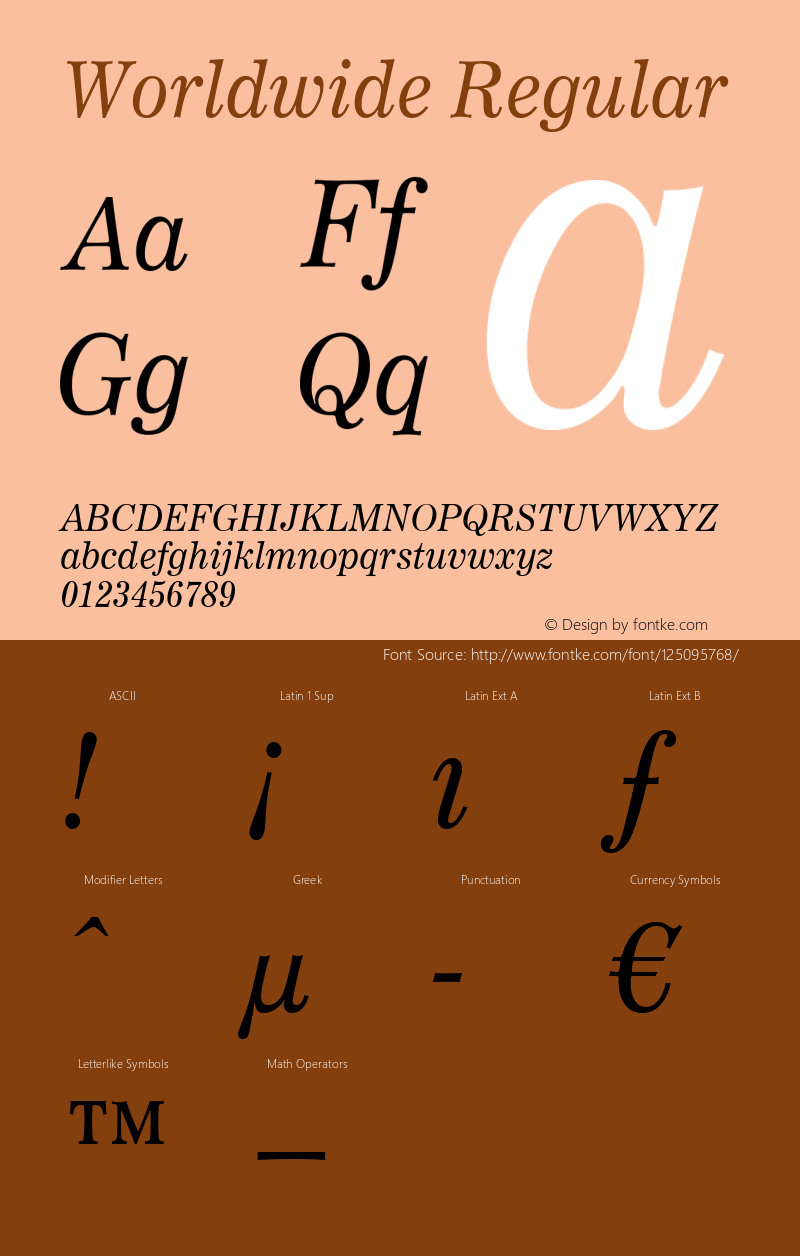 Worldwide W05 Italic Version 4.10图片样张