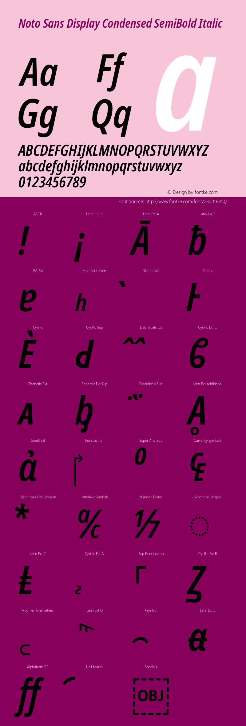 Noto Sans Display Condensed SemiBold Italic Version 2.007; ttfautohint (v1.8) -l 8 -r 50 -G 200 -x 14 -D latn -f none -a qsq -X 