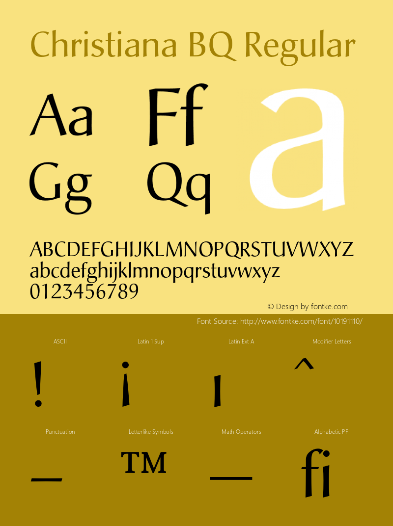 Christiana BQ Regular 001.000图片样张