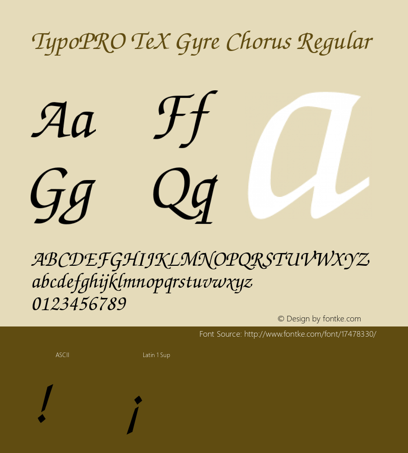 TypoPRO TeX Gyre Chorus Regular Version 2.003;PS 2.003;hotconv 1.0.49;makeotf.lib2.0.14853图片样张