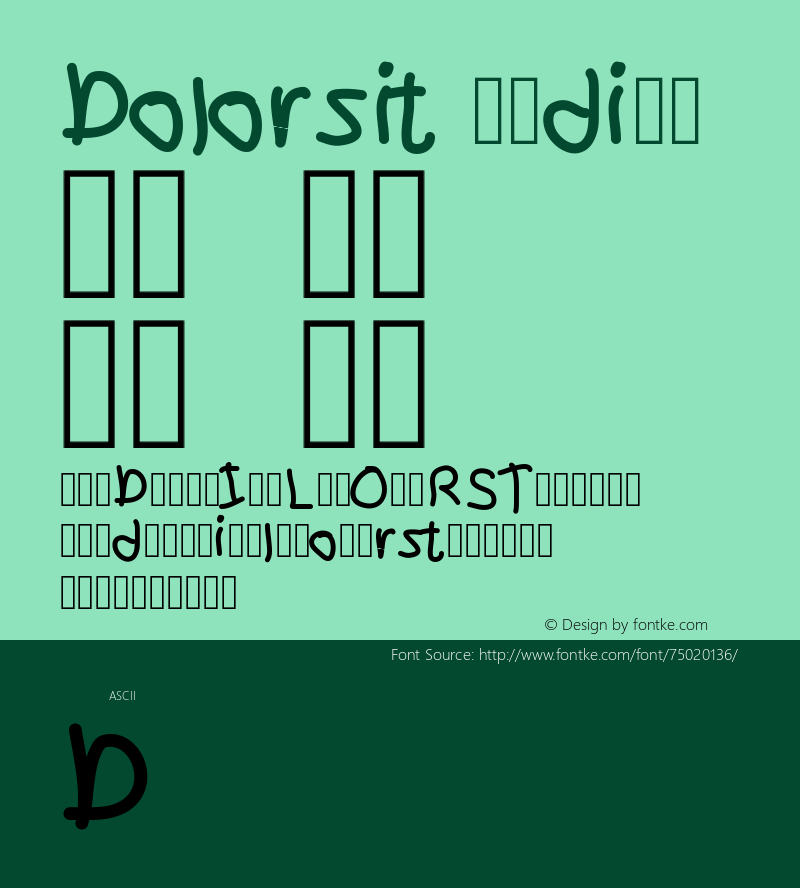 Dolorsit Version 001.000图片样张