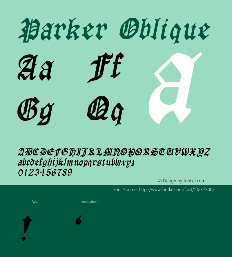 Parker Oblique 1.0 Tue Sep 20 13:57:33 1994图片样张