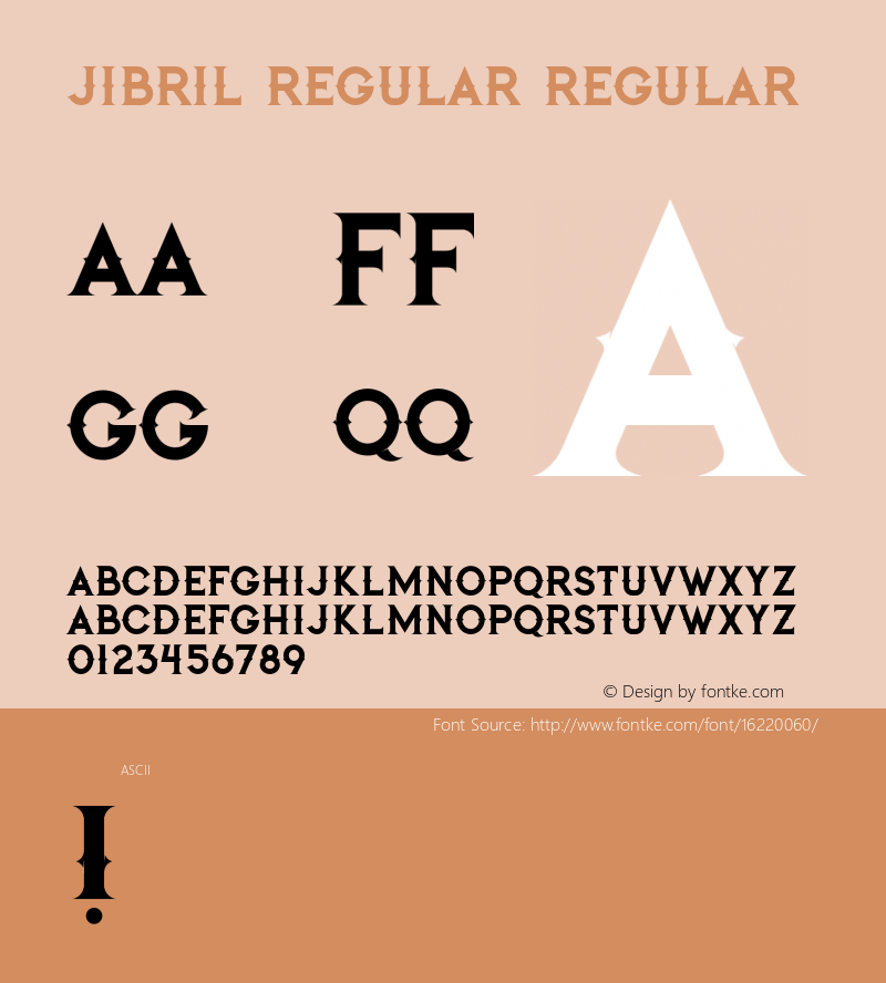 jibril Regular Regular 1.000图片样张