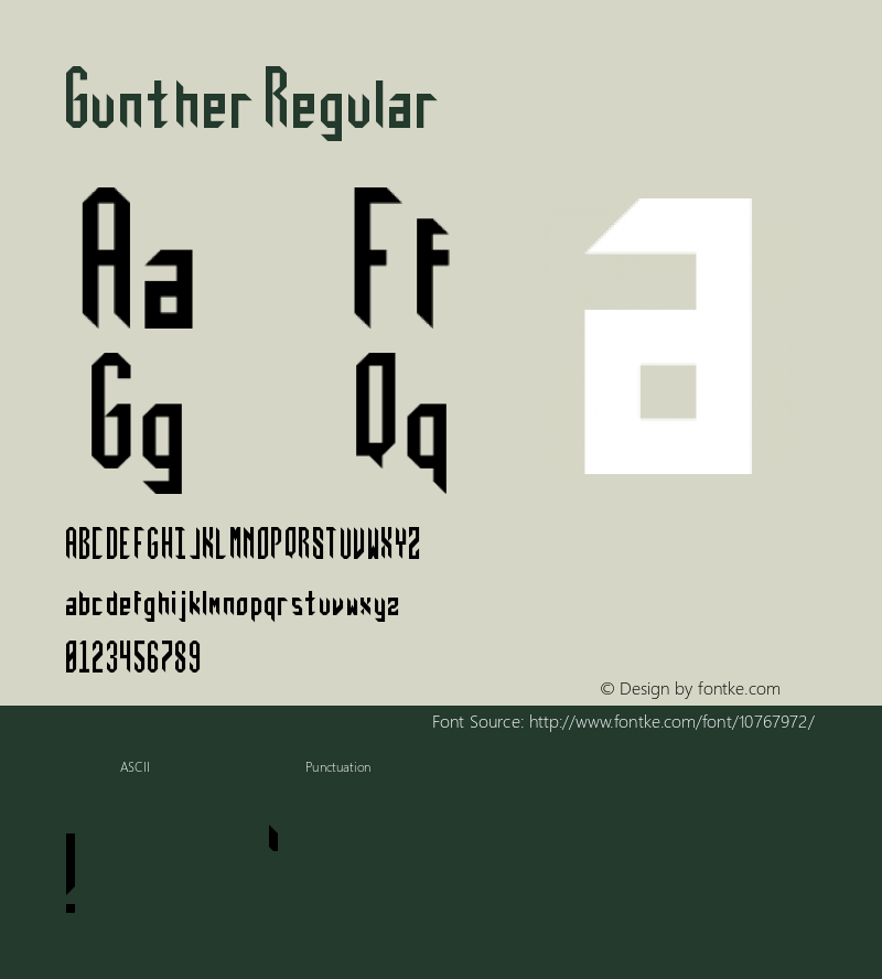 Gunther Regular Version 1.0图片样张