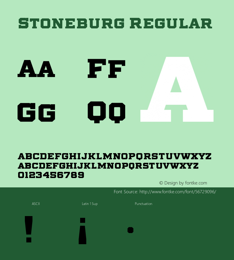 Stoneburg Regular Version 1.000;PS 001.000;hotconv 1.0.88;makeotf.lib2.5.64775图片样张