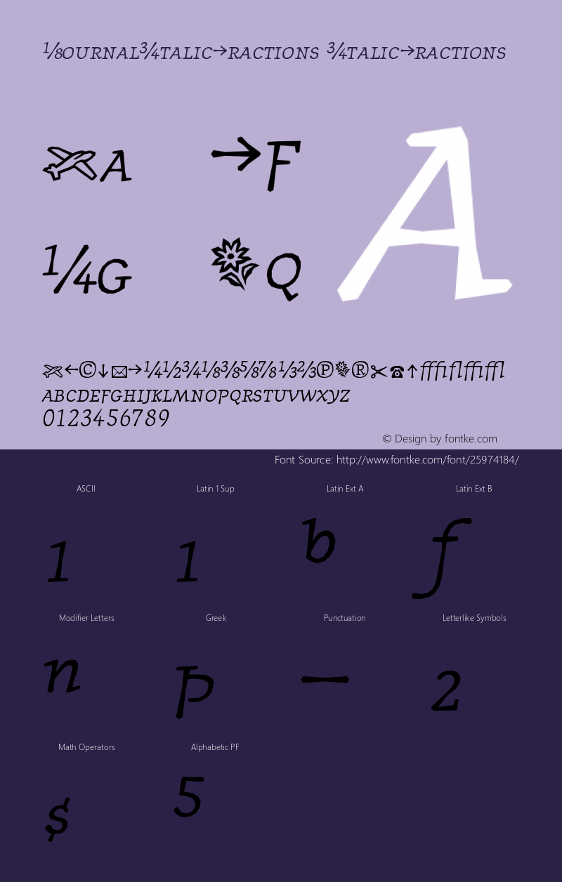 JournalItalicFractions Version 001.000图片样张