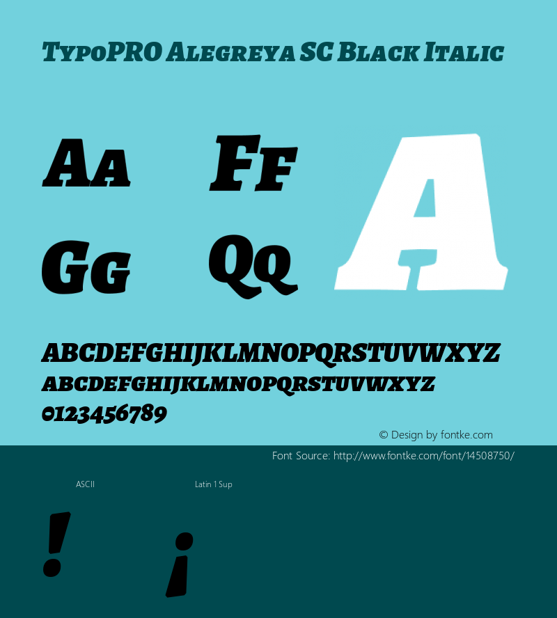 TypoPRO Alegreya SC Black Italic Version 1.003图片样张