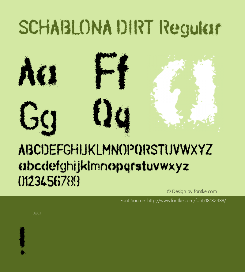 SCHABLONA DIRT Regular Version 1.0图片样张