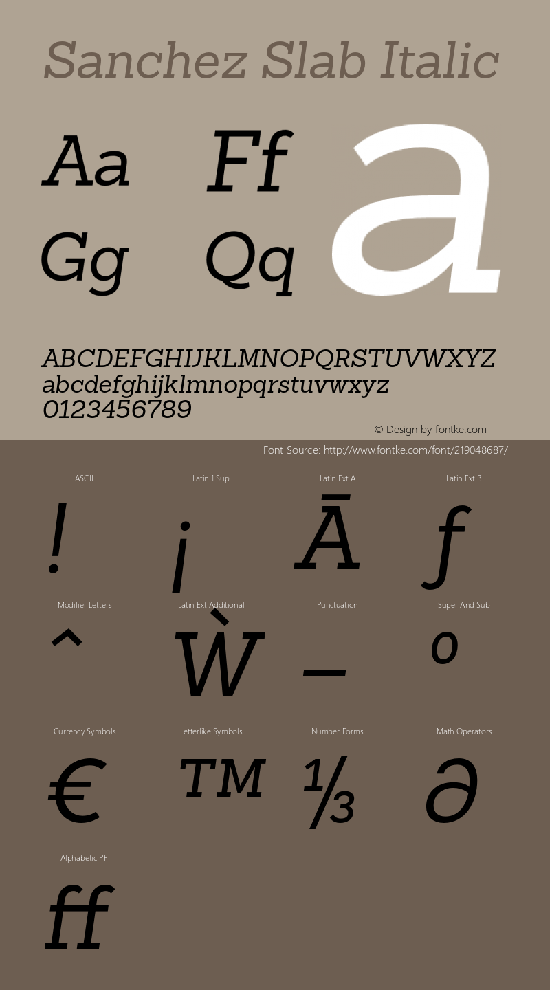 SanchezSlab-Italic 1.000图片样张