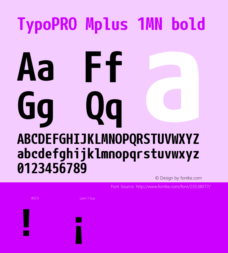 TypoPRO Mplus 1MN bold 图片样张