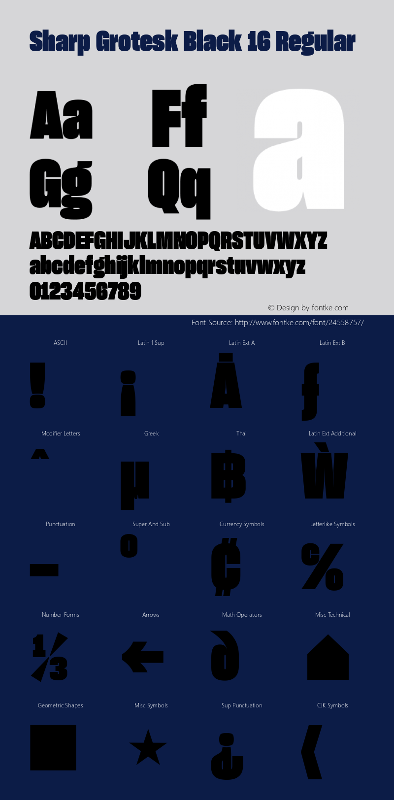 Sharp Grotesk Black 16 Regular Version 1.001;PS 1.000;hotconv 16.6.51;makeotf.lib2.5.65220图片样张