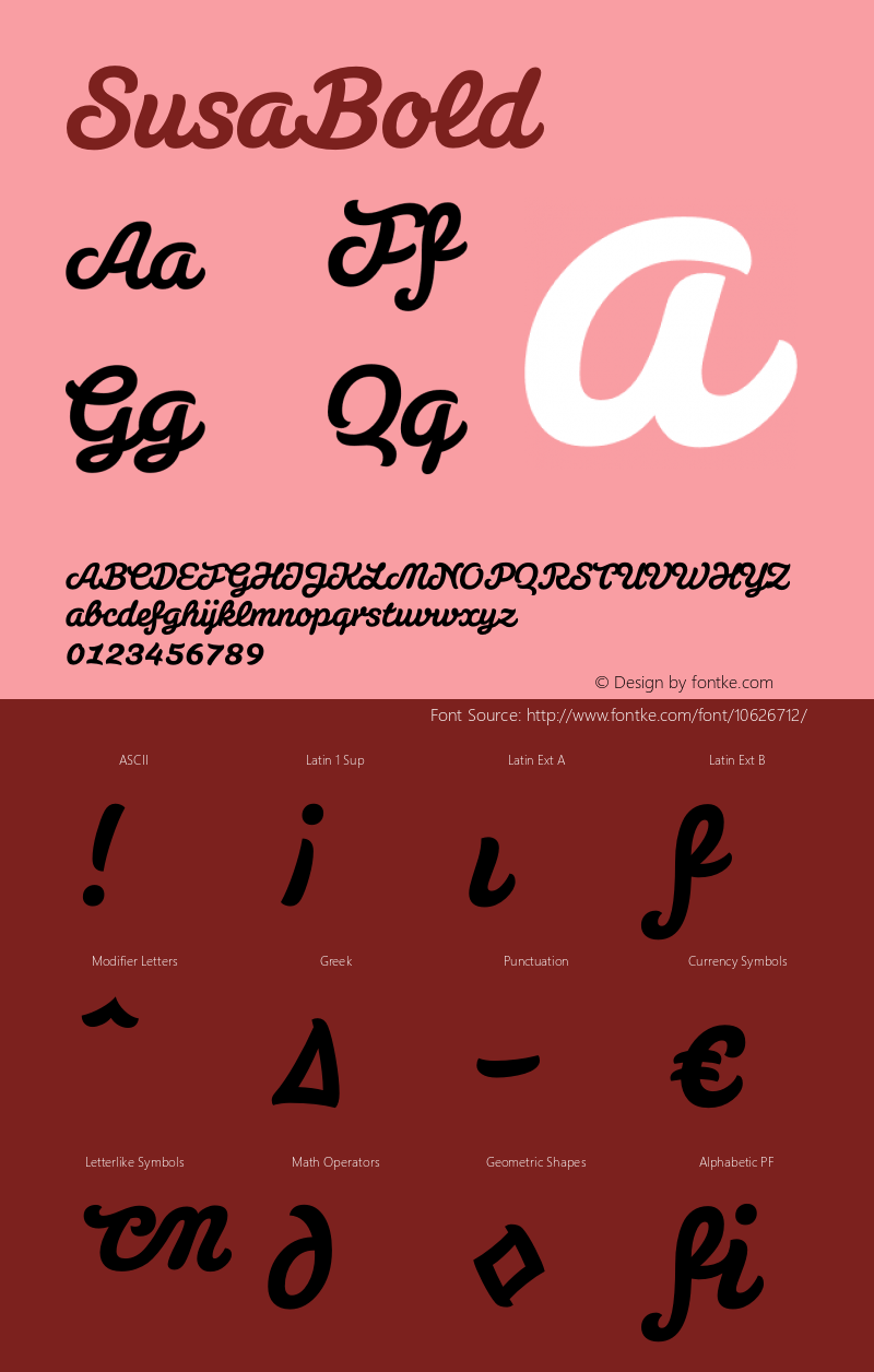 SusaBold ☞ Version 1.0;com.myfonts.easy.hubertjocham.susa.bold.wfkit2.version.3c2k图片样张