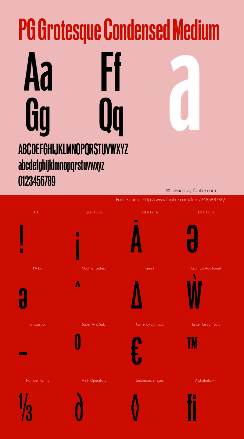 PG Grotesque Condensed Medium Version 1.000;Glyphs 3.2 (3207)图片样张