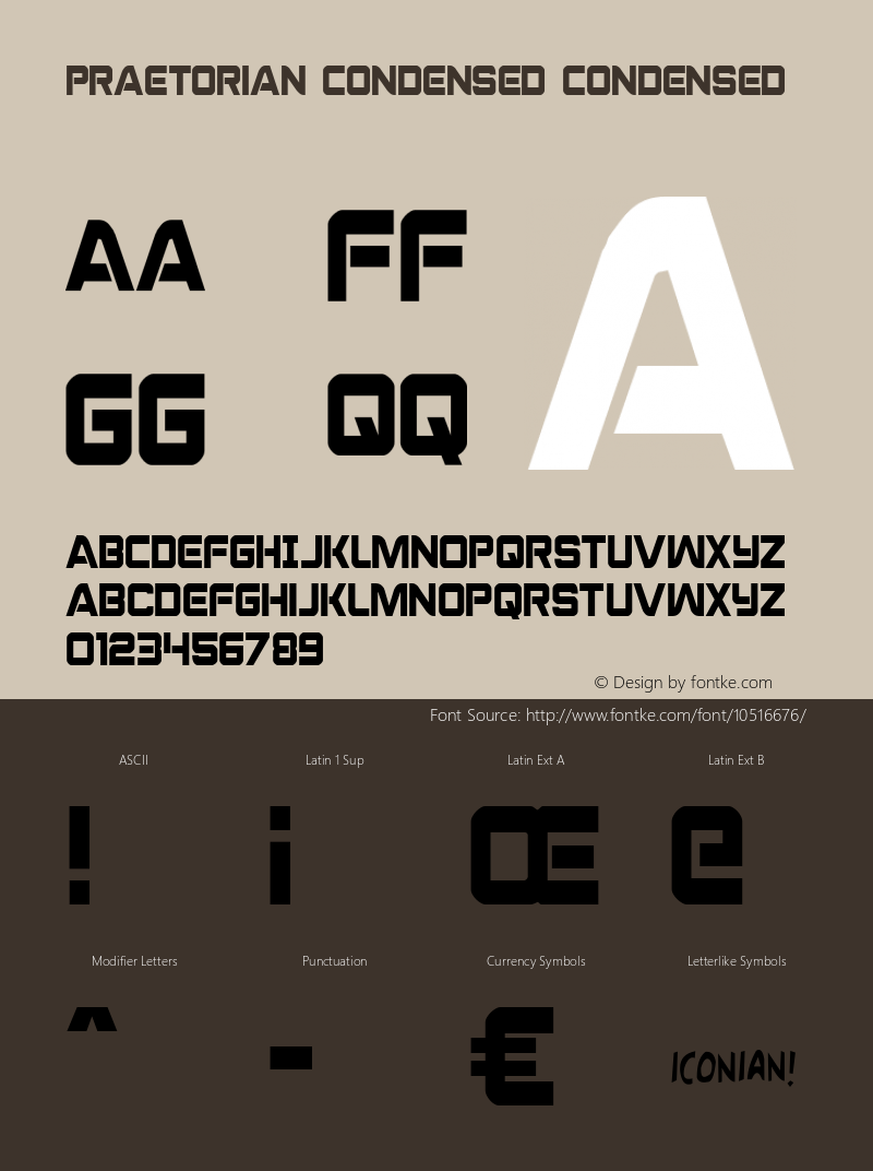 Praetorian Condensed Condensed 001.000图片样张