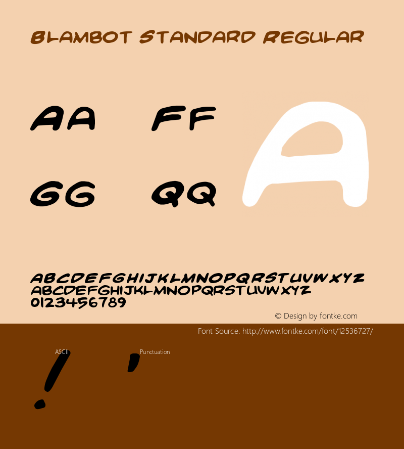 Blambot Standard Regular Unknown图片样张