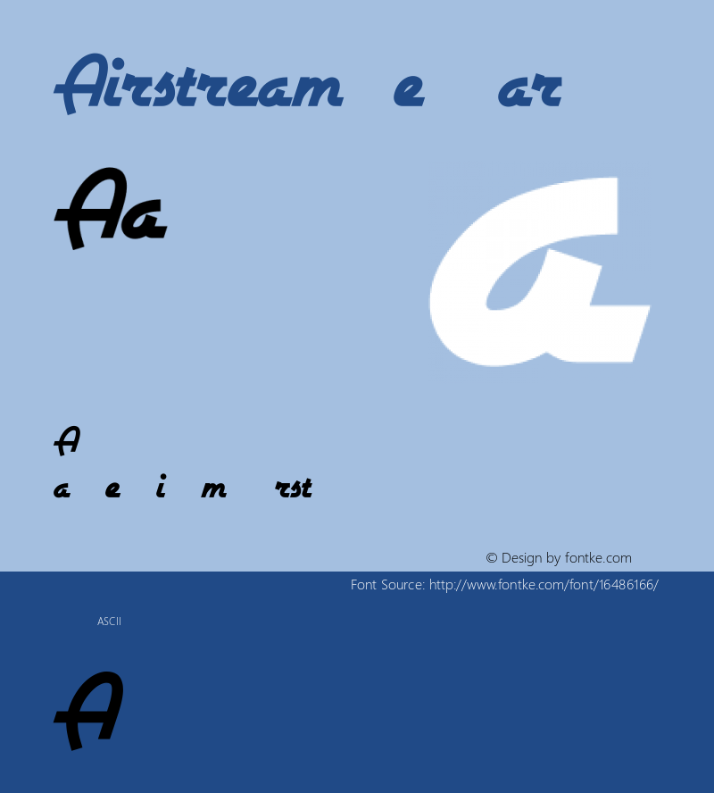 Airstream Regular Converted from e:\nickfo~1\AI______.TF1 by ALLTYPE图片样张