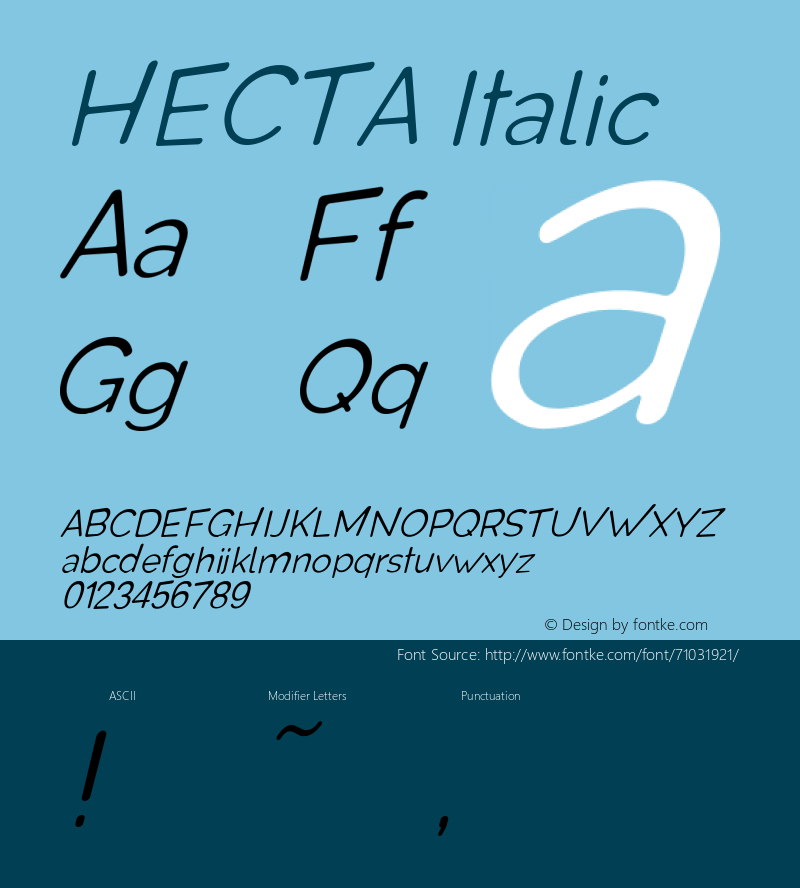 HECTA Italic Version 1.000图片样张