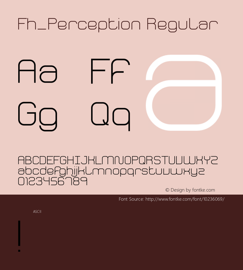 Fh_Perception Regular Version 1.000;PS 001.000;hotconv 1.0.38图片样张