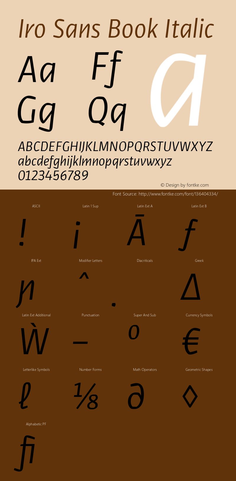Iro Sans Book Italic Version 2.001图片样张