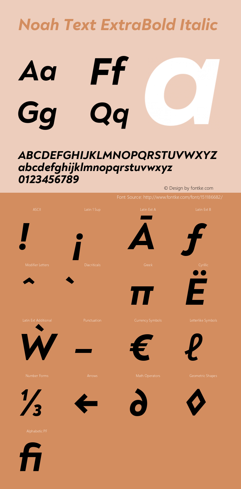 Noah Text ExtraBold Italic Version 1.000;PS 001.000;hotconv 1.0.88;makeotf.lib2.5.64775图片样张