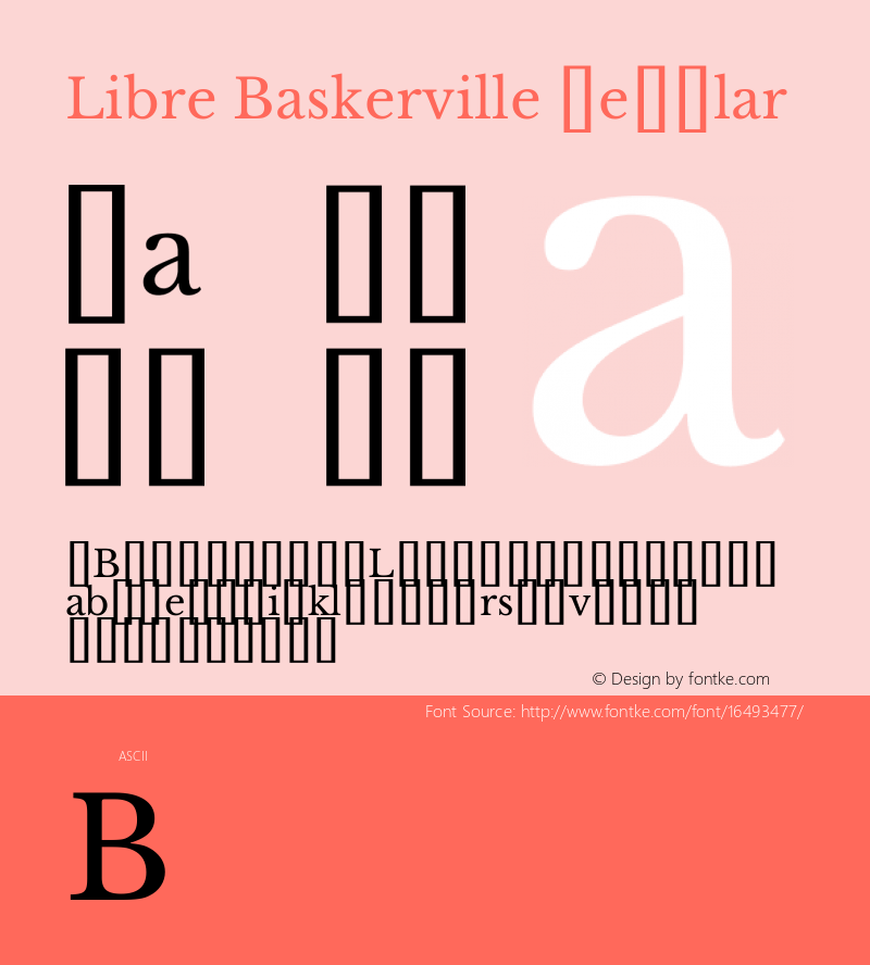 Libre Baskerville Regular Version 1.000; ttfautohint (v0.93) -l 8 -r 50 -G 200 -x 14 -w 