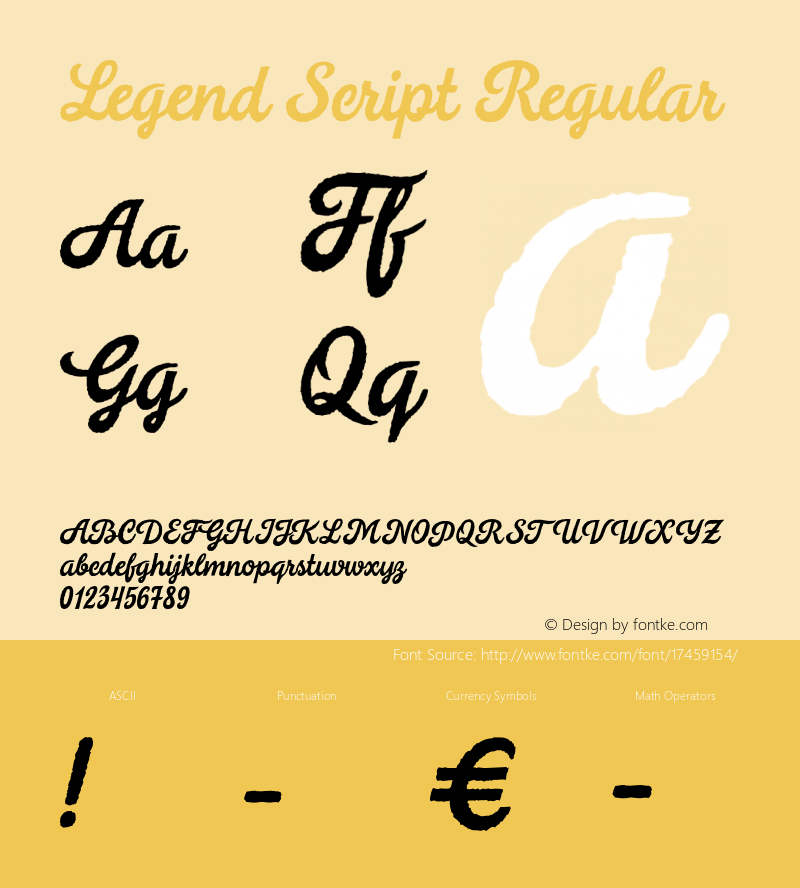 Legend Script Regular Version 1.000;PS 001.001;hotconv 1.0.56图片样张