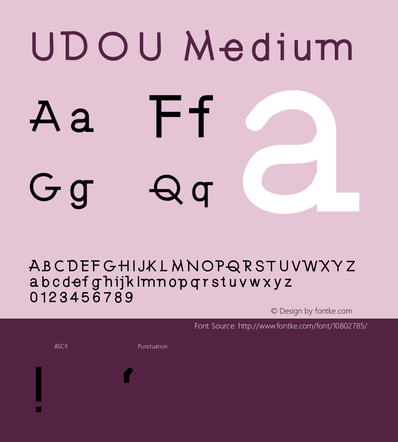 UDOU Medium Version 001.000图片样张