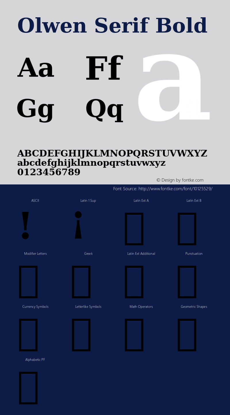 Olwen Serif Bold 0.1图片样张