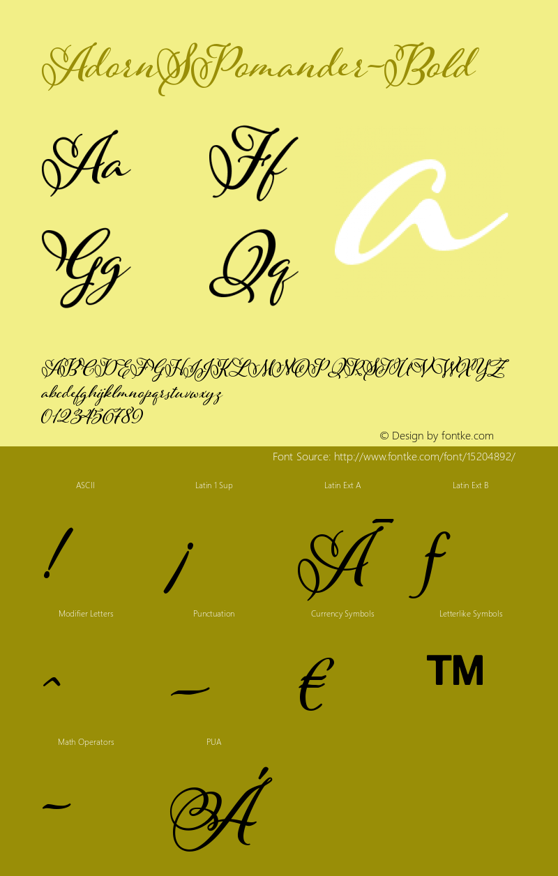 AdornSPomander-Bold ☞ Version 1.000;com.myfonts.easy.laura-worthington.adorn-smooth.pomander-bold.wfkit2.version.4ot6图片样张