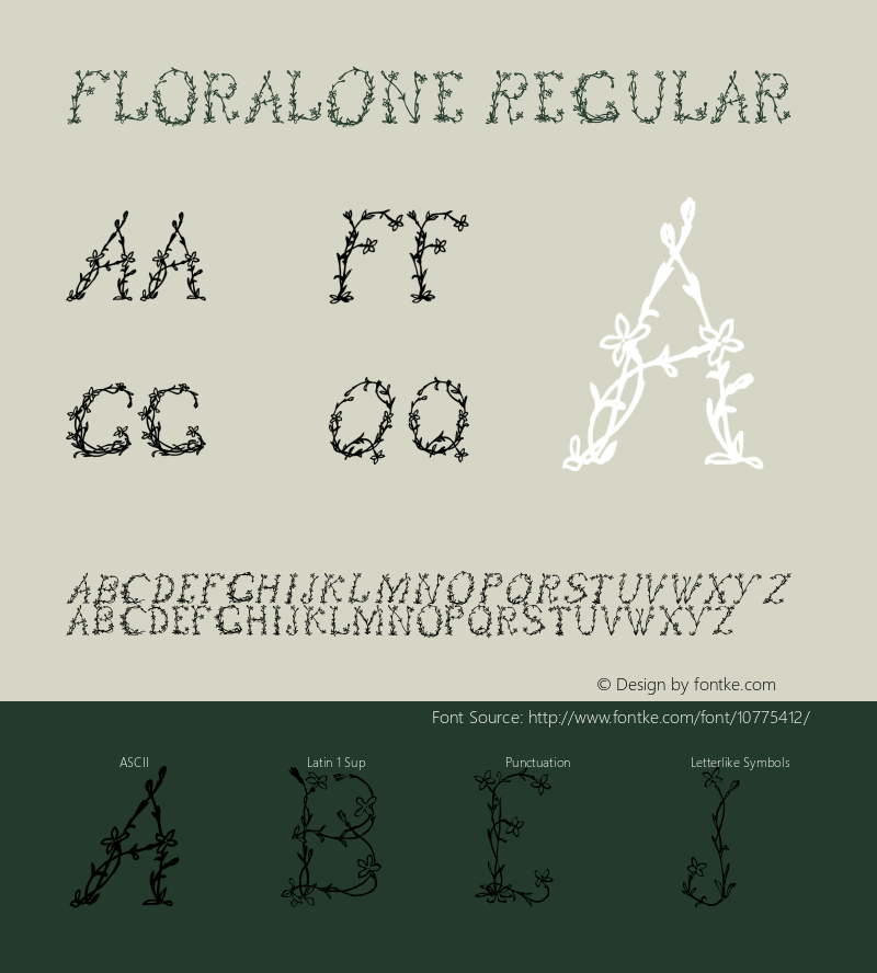 FloralOne Regular 1.0 2003-08-02图片样张