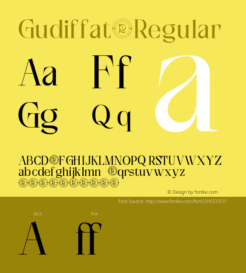 Gudiffat Version 1.000;January 17, 2022;FontCreator 14.0.0.2794 64-bit图片样张