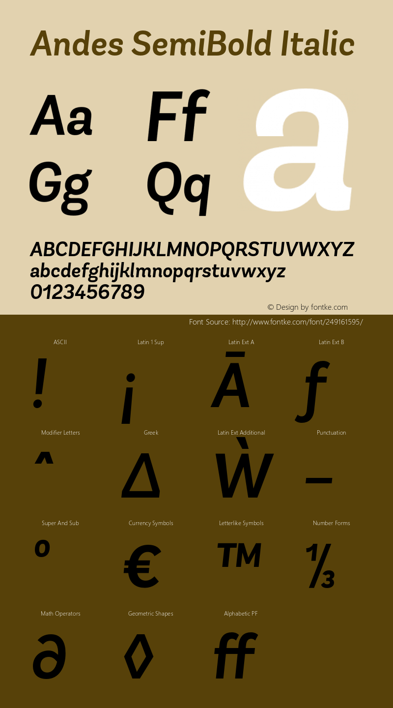 AndesSemiBold-Italic 1.000图片样张