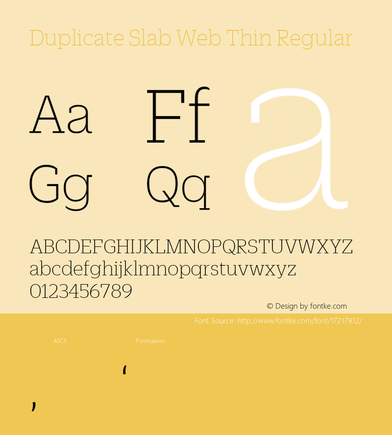 Duplicate Slab Web Thin Regular Version 1.1 2013图片样张