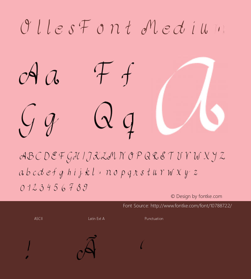 OllesFont Medium Version 001.000图片样张