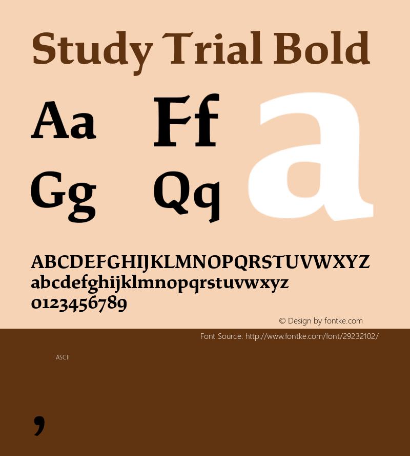 Study Trial Bold Version 1.020;hotconv 1.0.109;makeotfexe 2.5.65596图片样张