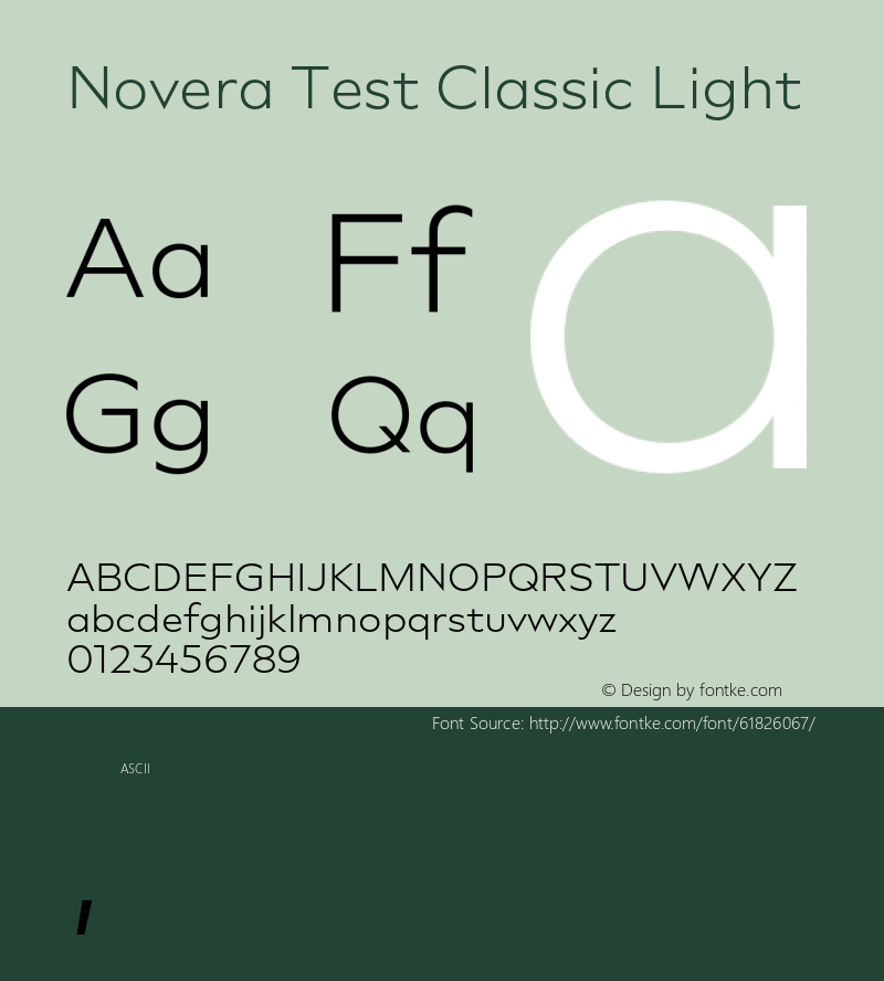 Novera Test Classic Light Version 1.000;hotconv 1.0.109;makeotfexe 2.5.65596图片样张