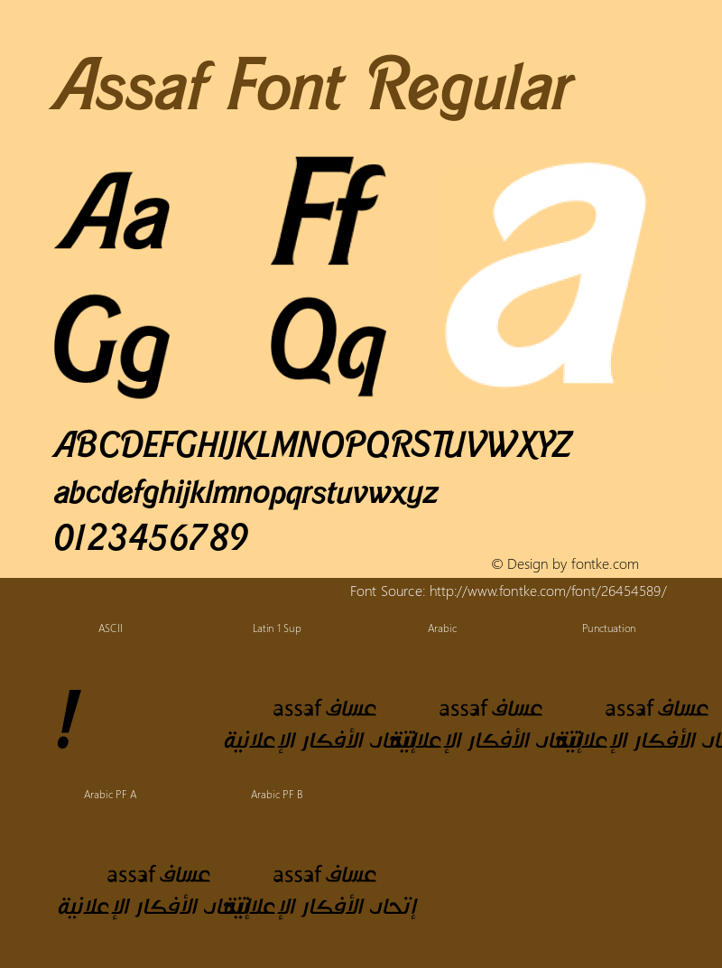 Assaf Font Version 1.002;PS 001.002;hotconv 1.0.70;makeotf.lib2.5.58329图片样张